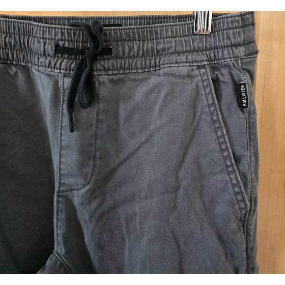 Hollister Mens Gray Jogger Pants With Drawstring Waist & Pockets S - Picture 3 of 11